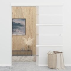 Stumdomos durys su stabdikliais vidaXL, 90x205 cm, stiklas ir aliuminis цена и информация | Межкомнатные двери | pigu.lt