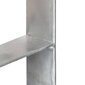 Tvoros stulpai, 6vnt., sidabrinės spalvos, 8x6x60cm, plienas kaina ir informacija | Mechaniniai įrankiai | pigu.lt