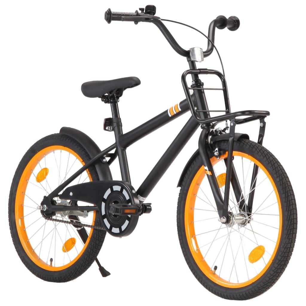 Vaikiškas dviratis VidaXL, 20", juodas цена и информация | Dviračiai | pigu.lt