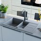 Virtuvinė granito plautuvė vidaXL kaina ir informacija | Virtuvinės plautuvės | pigu.lt