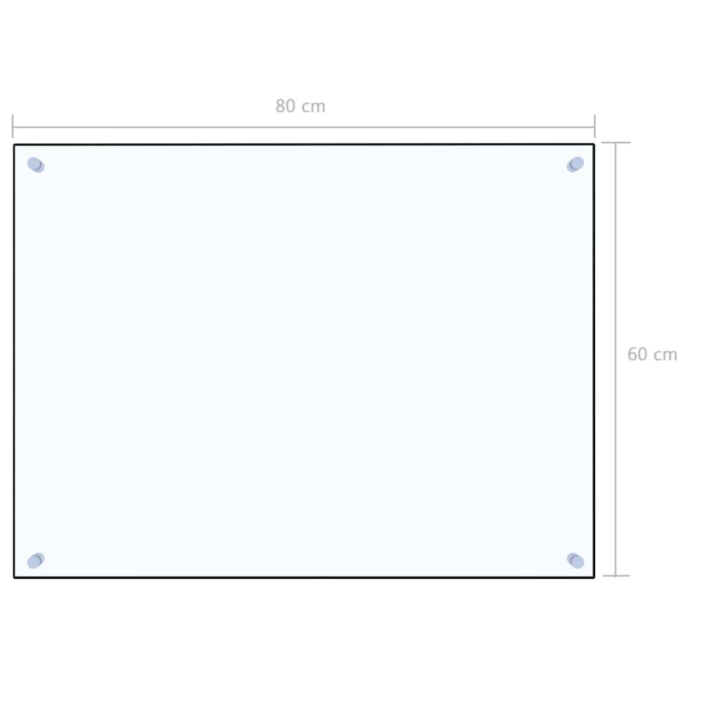 vidaXL virtuvės sienelė 80x60 cm, skaidri kaina ir informacija | Virtuvės baldų priedai | pigu.lt