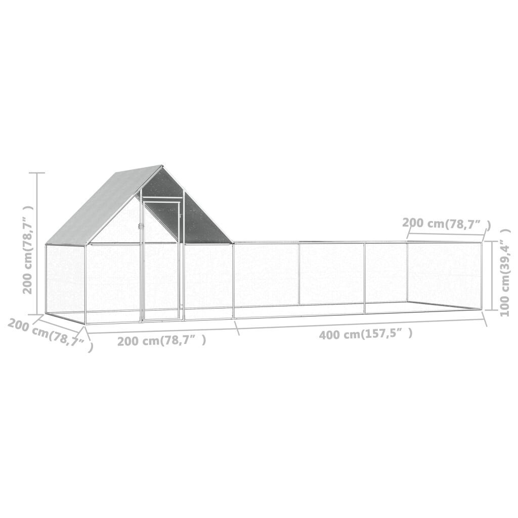 Voljeras 6x2x2m kaina ir informacija | Graužikų ir triušių narvai, jų priedai | pigu.lt