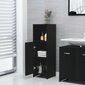 Vonios kambario spintelė, 30x30x95 cm, juoda kaina ir informacija | Vonios spintelės | pigu.lt