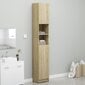 Vonios kambario spintelė, 32x25,5x190 cm, ruda kaina ir informacija | Vonios spintelės | pigu.lt