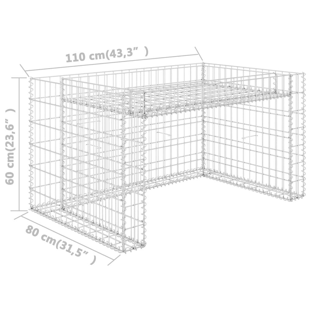 Žoliapjovės garažas su aukštu loveliu 110x80x60 cm, plienas kaina ir informacija | Žoliapjovės, vejos robotai | pigu.lt