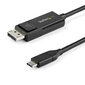 StarTech, USB C/DisplayPort, 1m kaina ir informacija | Kabeliai ir laidai | pigu.lt