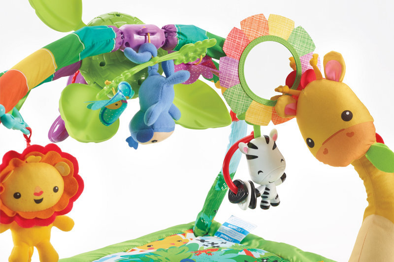 Lavinamasis kilimėlis Fisher Price Rainforest Melodies & Lights Deluxe цена и информация | Lavinimo kilimėliai | pigu.lt