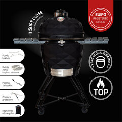 Keraminė kepsninė KamadoClub PRO 2, 59 cm, juoda kaina ir informacija | KamadoClub Kepsninės, šašlykinės, rūkyklos | pigu.lt