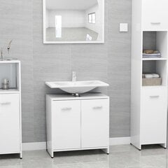 Vonios kambario spintelė, 60 x 33 x 58 cm, balta цена и информация | Шкафчики для ванной | pigu.lt
