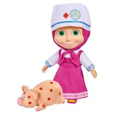 Lėlė Maša ir serganti kiaulytė su priedais Simba Maša ir Lokys kaina ir informacija | Žaislai mergaitėms | pigu.lt