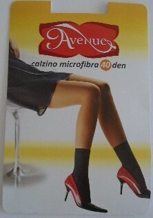Kojinės moterims Avenue Microfibra 40, juodos kaina ir informacija | Moteriškos kojinės | pigu.lt