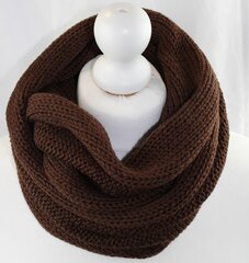 Шарф из шерсти мериноса, коричневый цена и информация | Женские шарфы, платки | pigu.lt
