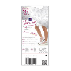 Качественные носки для девочек с рисунком Favorite 20 ден 51119 white цена и информация | Носки, колготки для девочек | pigu.lt