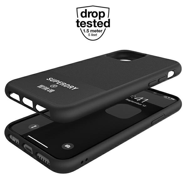 Dr Nona SuperDry Molded Canvas, skirtas iPhone 11 Pro Max, juodas kaina ir informacija | Telefono dėklai | pigu.lt