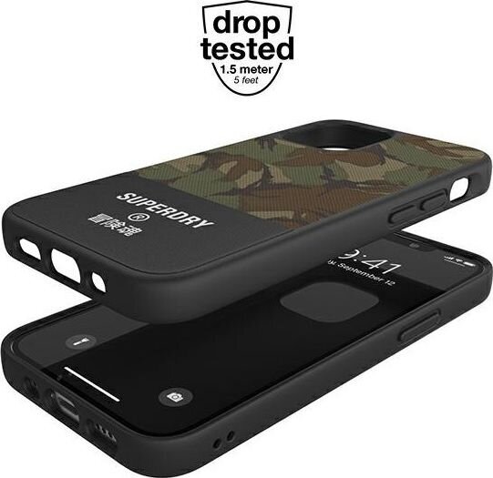 Supcase SuperDry Molded Canvas iPhone 12 mini camo kaina ir informacija | Telefono dėklai | pigu.lt