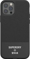 Чехол для iPhone 12 Pro Max из литого холста SuperDry, черный цена и информация | Чехлы для телефонов | pigu.lt