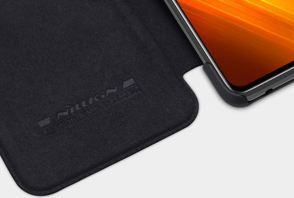 Dėklas telefonui Nillkin Qin, skirtas Xiaomi Poco X3 NFC / X3 Pro, rudas kaina ir informacija | Telefono dėklai | pigu.lt