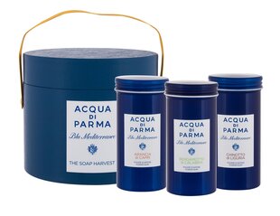 Rinkinys miltelių muilai Acqua di Parma: Blu Mediterraneo Arancia di Capri 70 g + Blu Mediterraneo Bergamotto di Calabria 70 g + Blu Mediterraneo Chinotto di Liguria 70 g kaina ir informacija | Muilai | pigu.lt