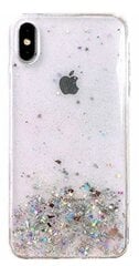 Силиконовый чехол Fusion Glue Glitter Back Case для Apple iPhone 12 Pro Max, прозрачный цена и информация | Чехлы для телефонов | pigu.lt