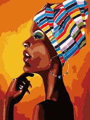 Набор для рисования картины - живопись по номерам ТМ TSVETNOY MG2112e Портрет африканки 40x50 см цена и информация | Живопись по номерам | pigu.lt
