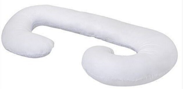 Pagalvė (C formos) + pilkas pagalvės užvalkalas kaina ir informacija | Maitinimo pagalvės | pigu.lt