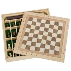 Игра в шахматы, шашки и девять мужчин-мавров цена и информация | Настольные игры, головоломки | pigu.lt