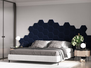 Мягкие настенные панели, 3 шт., Mazzini Sofas Agave L6, синие цена и информация | Мягкие стеновые панели | pigu.lt