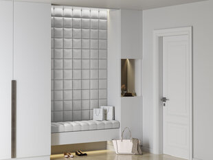 Мягкие настенные панели, 3 шт., Mazzini Sofas Sedum L2, белые цена и информация | Мягкие стеновые панели | pigu.lt