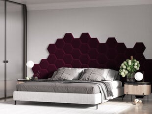 Minkštos sienų plokštės, 3 vnt., Cosmopolitan Design Lovon L1, raudonos kaina ir informacija | Cosmopolitan Design Priedai baldams | pigu.lt