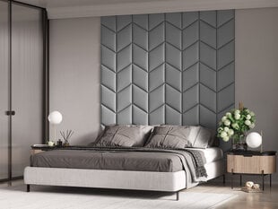 Мягкие настенные панели, 3 шт., Cosmopolitan Design Makira C6, светло-серые цена и информация | Мягкие стеновые панели | pigu.lt