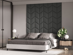 Мягкие настенные панели, 3 шт., Cosmopolitan Design Makira C7, серые цена и информация | Мягкие стеновые панели | pigu.lt
