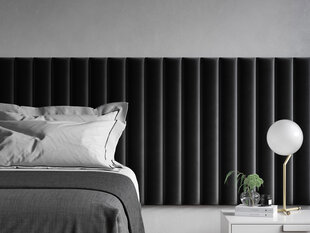 Мягкие настенные панели, 3 шт., Kooko Home Falstaff R4, черные цена и информация | Мягкие стеновые панели | pigu.lt