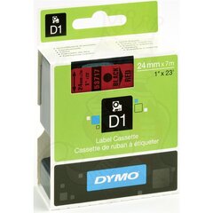 DYMO D1 Juostelė 24 mm x 7 m juodas ant raudonos kaina ir informacija | Spausdintuvų priedai | pigu.lt