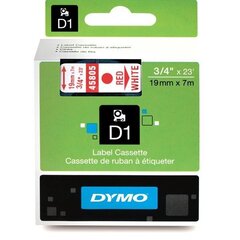 DYMO D1 Tape 19mm x 7m  red on white (45805   S0720850) - цена и информация | Аксессуары для принтера | pigu.lt