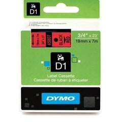 Лента Dymo D1, 19 мм x 7 м, черный на красном цена и информация | Аксессуары для принтера | pigu.lt