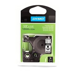 Dymo D1 Juostelė 12 mm x 5.5 m juodas ant baltos kaina ir informacija | Spausdintuvų priedai | pigu.lt