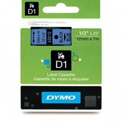 DYMO D1 Лента 12 мм x 7 м черная на синем цена и информация | Аксессуары для принтера | pigu.lt