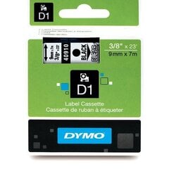 Лента Dymo D1, 9 мм x 7 м, черный на прозрачном цена и информация | Аксессуары для принтера | pigu.lt