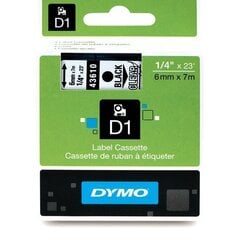 DYMO D1 Juostelė 6 mm x 7 m juodas ant skaidrios kaina ir informacija | Spausdintuvų priedai | pigu.lt
