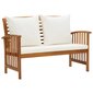 Lauko baldų komplektas su pagalvėmis, akacijos medienos masyvas kaina ir informacija | Lauko baldų komplektai | pigu.lt