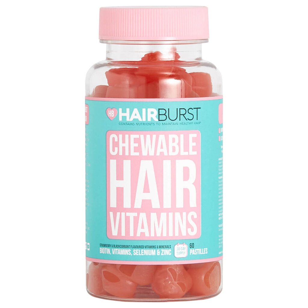 Maisto papildas guminukai plaukams HairBurst Chewable, 60 vnt. kaina ir informacija | Vitaminai, maisto papildai, preparatai grožiui | pigu.lt