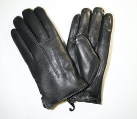 Кожаные перчатки для мужчин Mimosa, чёрные цена и информация | Мужские шарфы, шапки, перчатки | pigu.lt