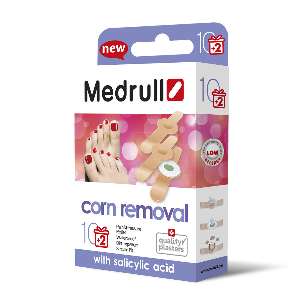 Medrull pleistras nuo nuospaudų "Corn Removal" N12 kaina ir informacija | Pirmoji pagalba | pigu.lt