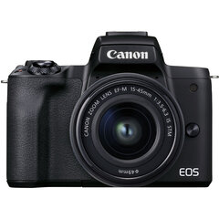 Canon EOS M50 Mark II + EF-M 15-45 mm IS STM + EF-M 55-200 mm IS STM kaina ir informacija | Skaitmeniniai fotoaparatai | pigu.lt