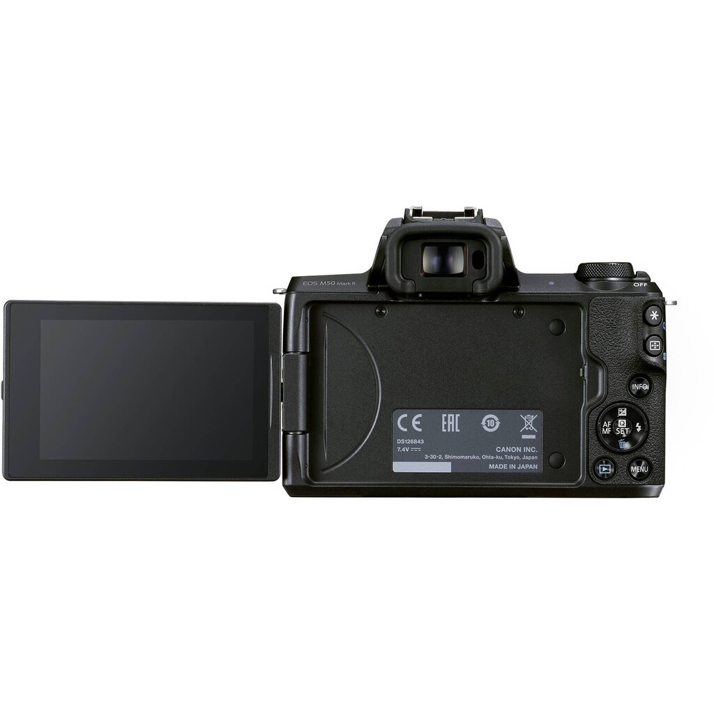 Canon EOS M50 Mark II + EF-M 15-45 mm IS STM + EF-M 55-200 mm IS STM kaina ir informacija | Skaitmeniniai fotoaparatai | pigu.lt