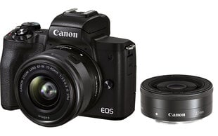 Canon EOS M50 Mark II EF-M 15-45mm IS STM + EF-M 22mm STM цена и информация | Цифровые фотоаппараты | pigu.lt