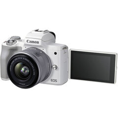 Canon EOS M50 Mark II EF-M 15-45mm IS STM Kit White kaina ir informacija | Skaitmeniniai fotoaparatai | pigu.lt