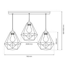 Подвесной светильник Milagro BASKET WHITE 3xE27 цена и информация | Люстры | pigu.lt