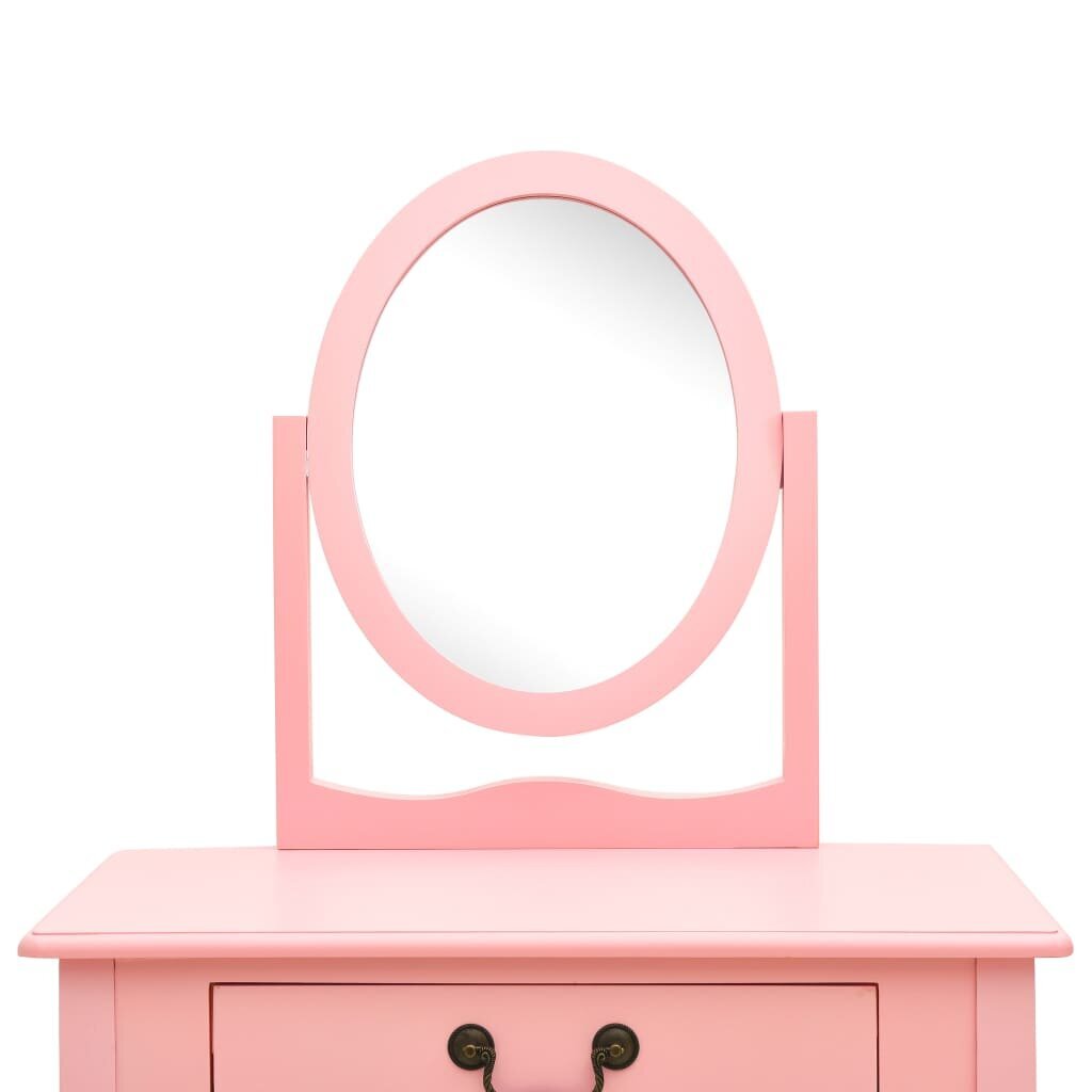 Kosmetinis staliukas 65x36x128 cm rožinis kaina ir informacija | Kosmetiniai staliukai | pigu.lt