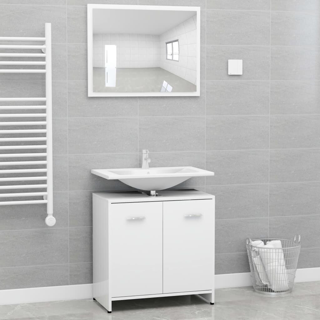 Vonios kambario baldų komplektas, baltos spalvos цена и информация | Vonios komplektai | pigu.lt